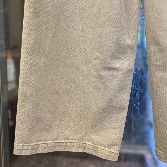 Topshop Boxer Waistband Cotton-Blend Wide-Leg Denim Pants (Grey/White) - Picture 10 of 16